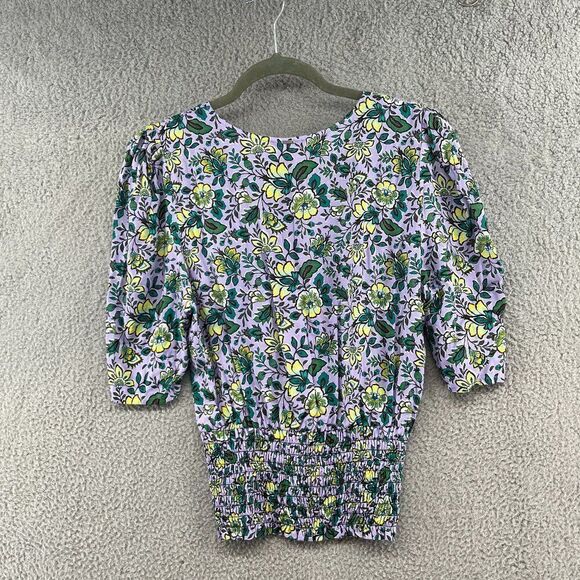 IKKS paris women’s flower print draped blouse size EU 40 NWT - Picture 4 of 14